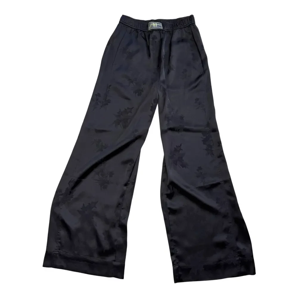 GANNI Black Satin Jacquard Pants XS / 2 - Picture 9 of 16